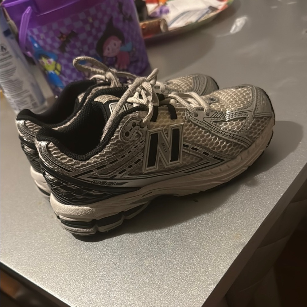 New Balance Kids' Gray and Black Sneakers